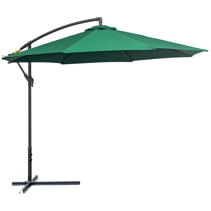 Image of a Green Overhanging Garden Parasol