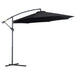 Image of a black Overhanging Garden Parasol