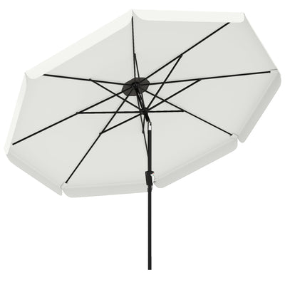 3m Garden Parasol with Adjustable Tilt UPF30+ Sun Protection For Outdoor Shade & Dining Outsunny