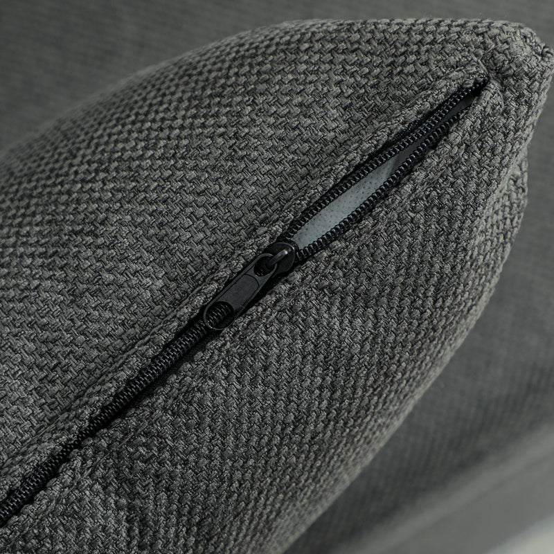 Two Seater Sofa Bed With Three Reclining Positions For Lounge Or Guest Room Charcoal Grey AOSOM