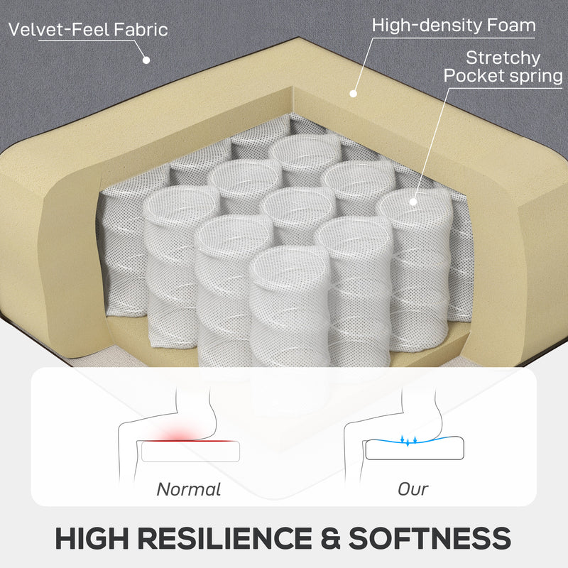 Retro Wingback Accent Chair With Button Tufted Backrest For Living Room Comfort Light Grey