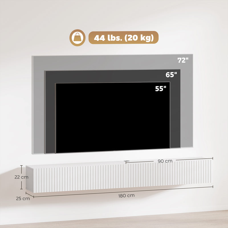 Floating TV Stand with Hidden Storage for Clutter-Free Lounge and Extra Floor Space
