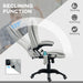 Executive Swivel Office Chair with Massage and Heat High Back Light Grey PU Leather by HOMCOM