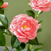 Set of 2 Artificial Camellia Plants in Pots For Indoor or Outdoor Display 95cm Pink AOSOM