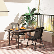 Set of Two Black Folding Outdoor Chairs Lightweight and Portable by Outsunny