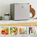 46 Litre Lockable Countertop Fridge Grey Compact Mini Cooler by HOMCOM