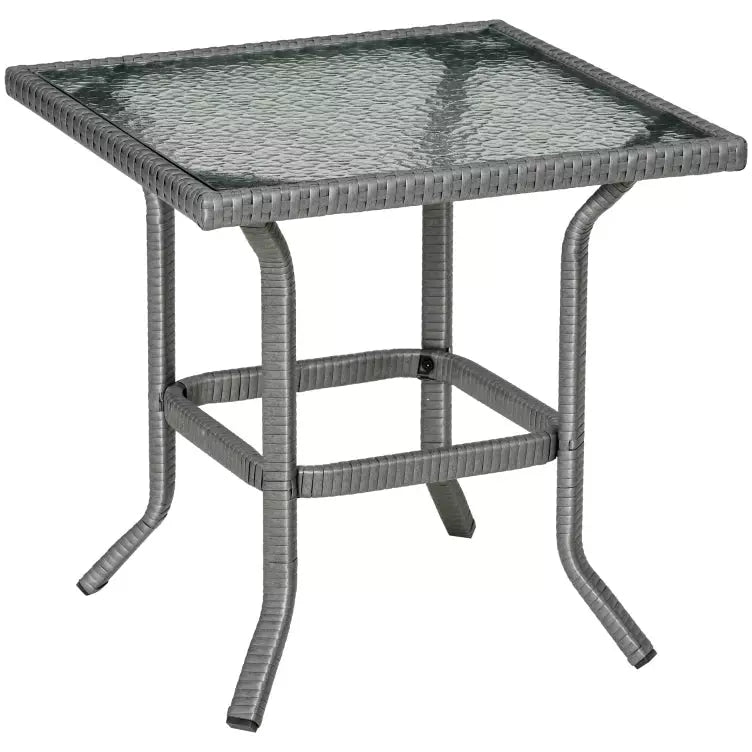 Rattan Bistro Set - Grey Outsunny