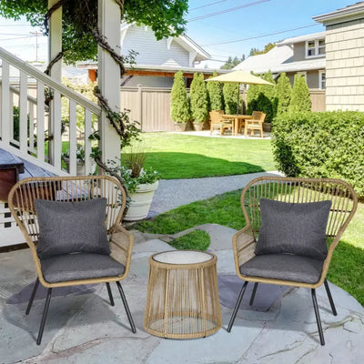 Modern Wicker Bistro Set Outsunny