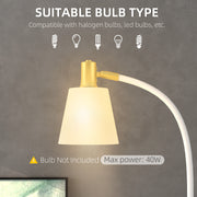 White Adjustable Floor Lamp for Living Room with Spotlight and Rocker Switch