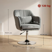 Swivel Lounge Chair Grey - image 3
