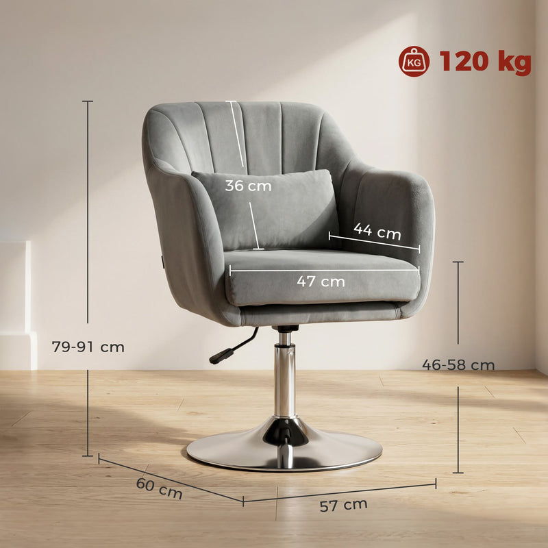 Swivel Lounge Chair Grey - image 3