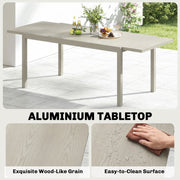 Extendable Outdoor Dining Table for Flexible Garden Entertaining Light Grey Wood Effect Outsunny