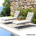 Light Grey Sun Lounger Cushions Set of 2 Thick Replacement Pads with Ties UPF20+ by Outsunny