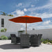 2.5m Wooden Garden Parasol Orange Sun Shade Outdoor Patio Umbrella by Outsunny