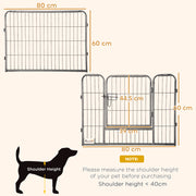 16 Panel Heavy Duty Puppy Playpen for Small Dogs Indoor and Outdoor Use Grey