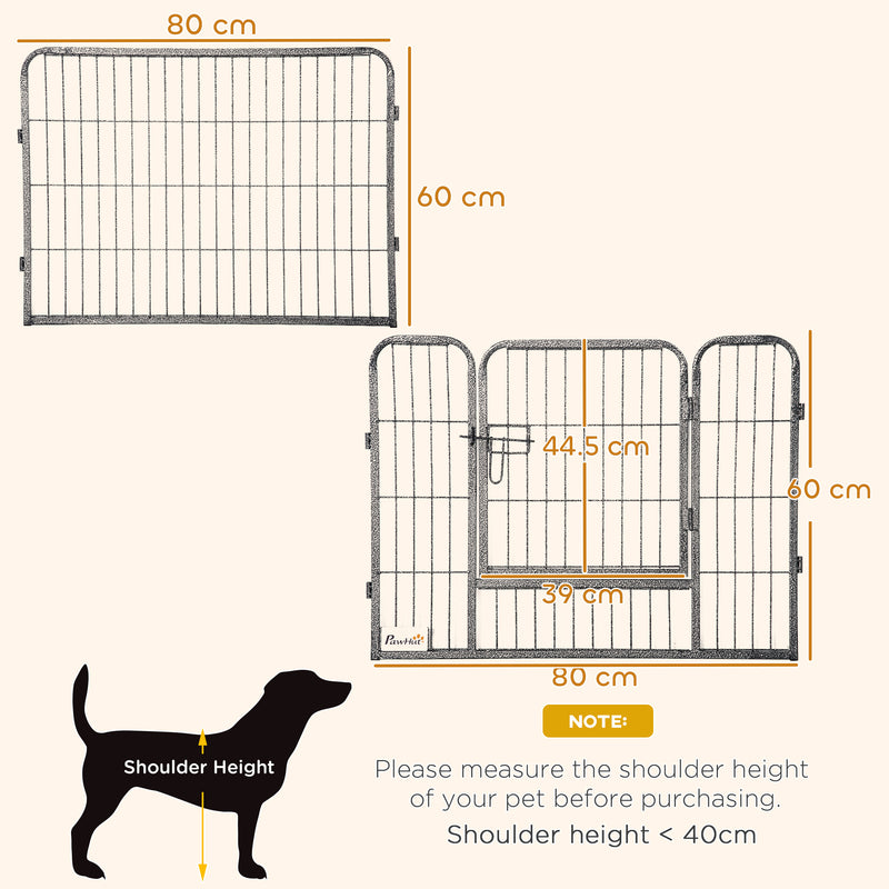 16 Panel Heavy Duty Puppy Playpen for Small Dogs Indoor and Outdoor Use Grey