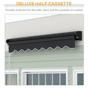 Electric Retractable Garden Awning 3 x 2.5m with LED Light and Aluminium Frame