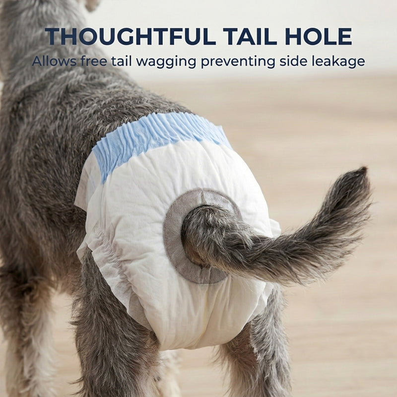 Disposable Dog Nappies for Female Incontinence and Heat Protection Small White