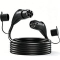 EV Charging Cable 10m Type 2 to Type 2 for Easy Long Reach Home or Public Charging Black White