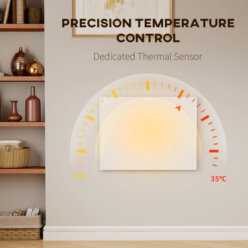 WiFi Smart Electric Wall Mounted Heater 170W Far Infrared Low Energy Heating White