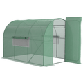 3x2m Walk In Greenhouse, Hinged Door, Steel Frame Outsunny
