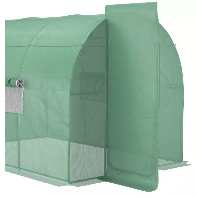 3x2m Walk In Greenhouse, Hinged Door, Steel Frame