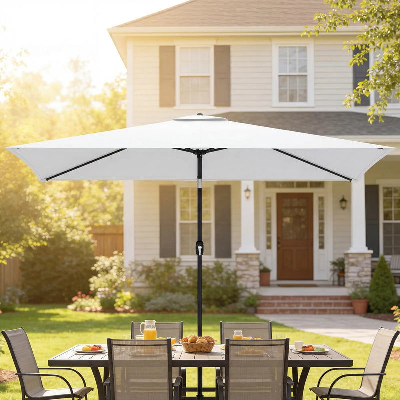 3x2m Garden Parasol with Adjustable Tilt for Easy Sun Protection on Patios and Lawns Outsunny