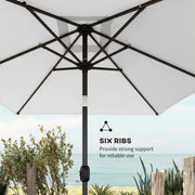 3x2m Garden Parasol with Adjustable Tilt for Easy Sun Protection on Patios and Lawns Outsunny