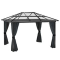 Hardtop Polycarbonate Gazebo 3x3.6m - Steel Frame, UV Rated For Outdoor Entertaining Outsunny