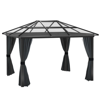 Hardtop Polycarbonate Gazebo 3x3.6m - Steel Frame, UV Rated For Outdoor Entertaining Outsunny