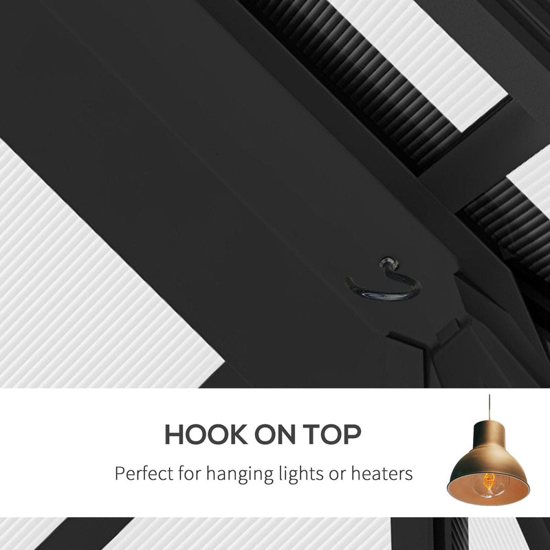 3x3.6m Steel Frame Hardtop Gazebo with Polycarbonate Roof