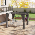 3x3m Metal Pergola with Retractable Roof and Sides, Grey Outsunny