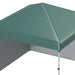 Image of an Outsunny 3m x 3m Pop Up Gazebo With 2 Sides, Legs Weights, Carrying Case, Green