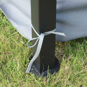 3x3m Metal Frame Gazebo With Polycarbonate Hard Top Roof & Side Curtains, Grey Outsunny
