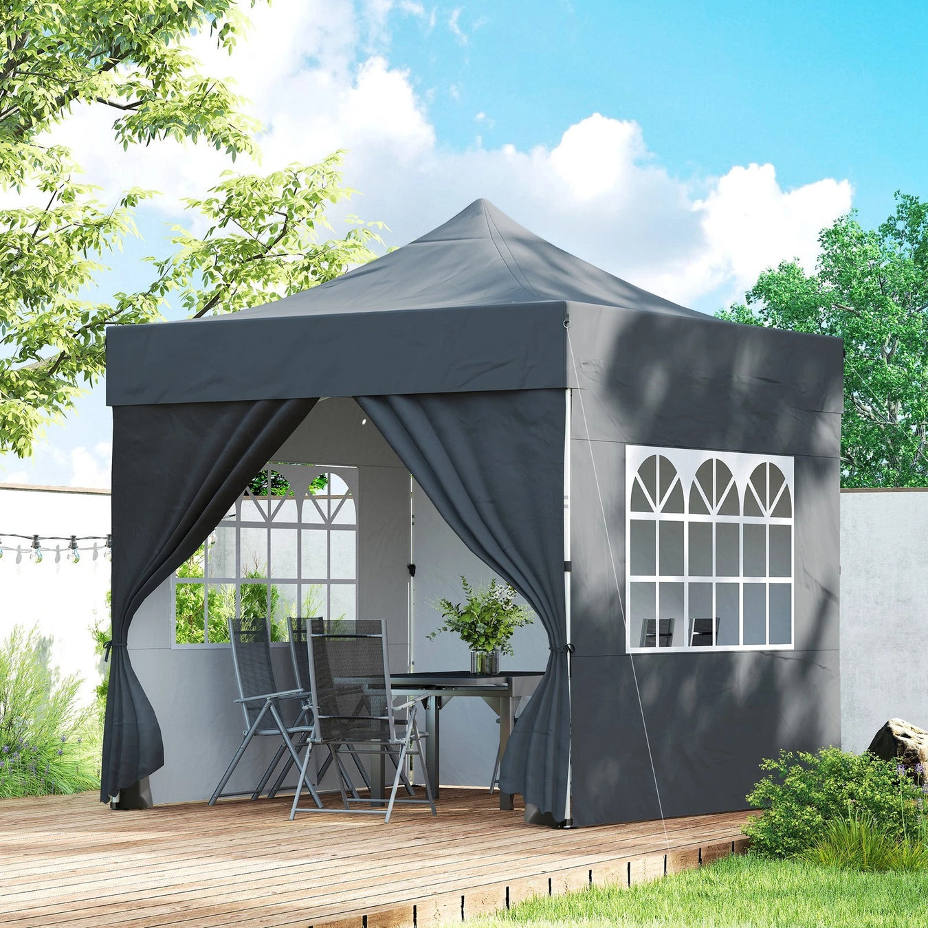3x3m Pop Up Gazebo For Outdoor Shade and Shelter Steel Frame UPF50+ Canopy