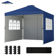 3x3m Pop Up Gazebo with Sidewalls and Windows for Outdoor Events and Shelter Outsunny