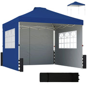 3x3m Pop Up Gazebo with Sidewalls and Windows for Outdoor Events and Shelter Outsunny