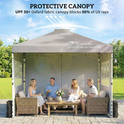 3x3m Pop Up Gazebo with Sidewalls and Windows for Outdoor Events and Shelter Outsunny