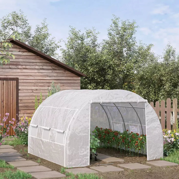 Walk In Polytunnel, Steel Frame, 3x3x2m, White