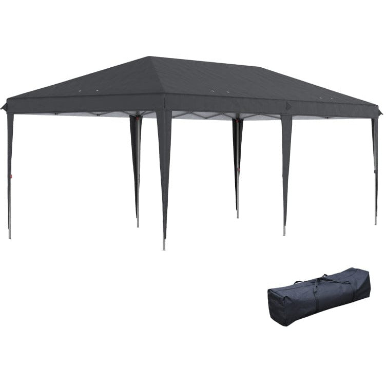 Pop Up Gazebo 6x3, UV-Resistant, Adjustable Height, Black