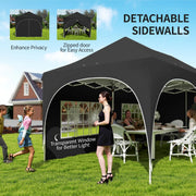 3x6m Pop Up Gazebo for Garden Parties And Events with Removable Sidewalls and UPF30+ Sun Protection Outsunny