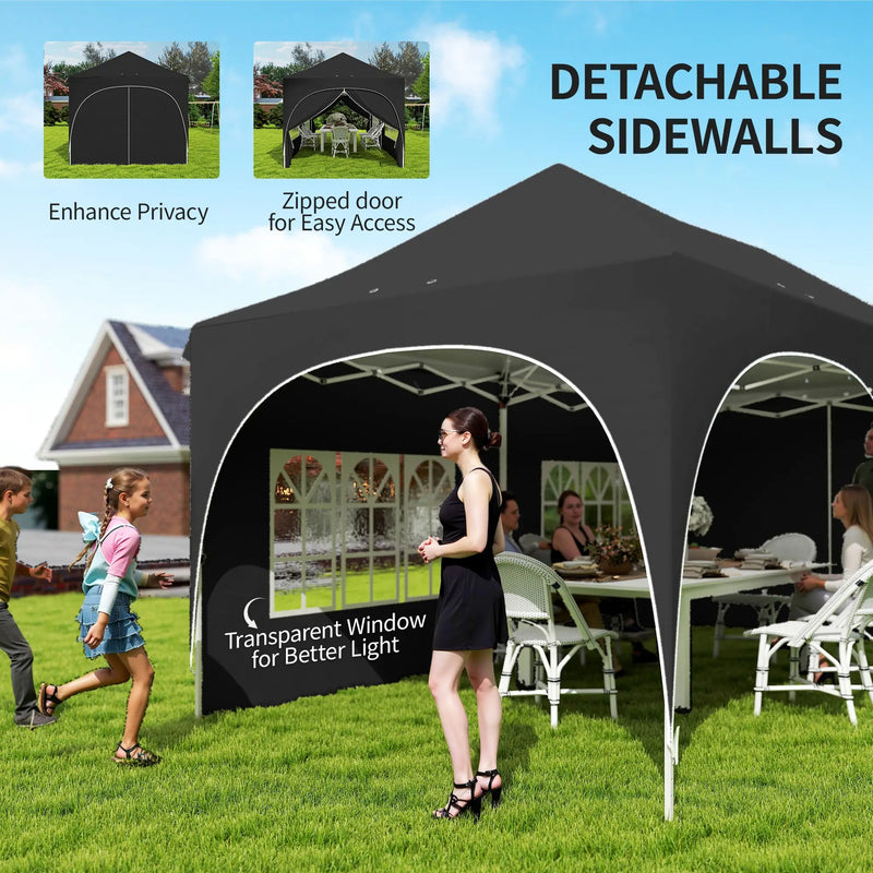3x6m Pop Up Gazebo for Garden Parties And Events with Removable Sidewalls and UPF30+ Sun Protection Outsunny