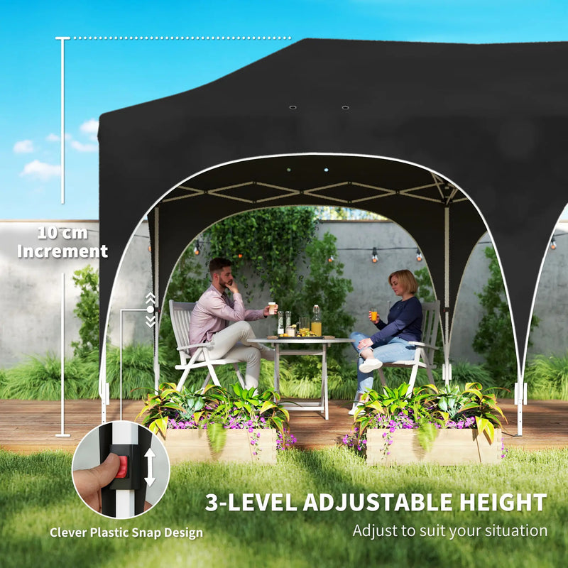 3x6m Pop Up Gazebo for Garden Parties And Events with Removable Sidewalls and UPF30+ Sun Protection Outsunny
