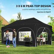3x6m Pop Up Gazebo for Garden Parties And Events with Removable Sidewalls and UPF30+ Sun Protection Outsunny
