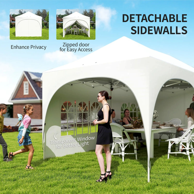 3x6m Pop Up Gazebo for Garden Parties And Events with Removable Sidewalls and UPF30+ Sun Protection Outsunny