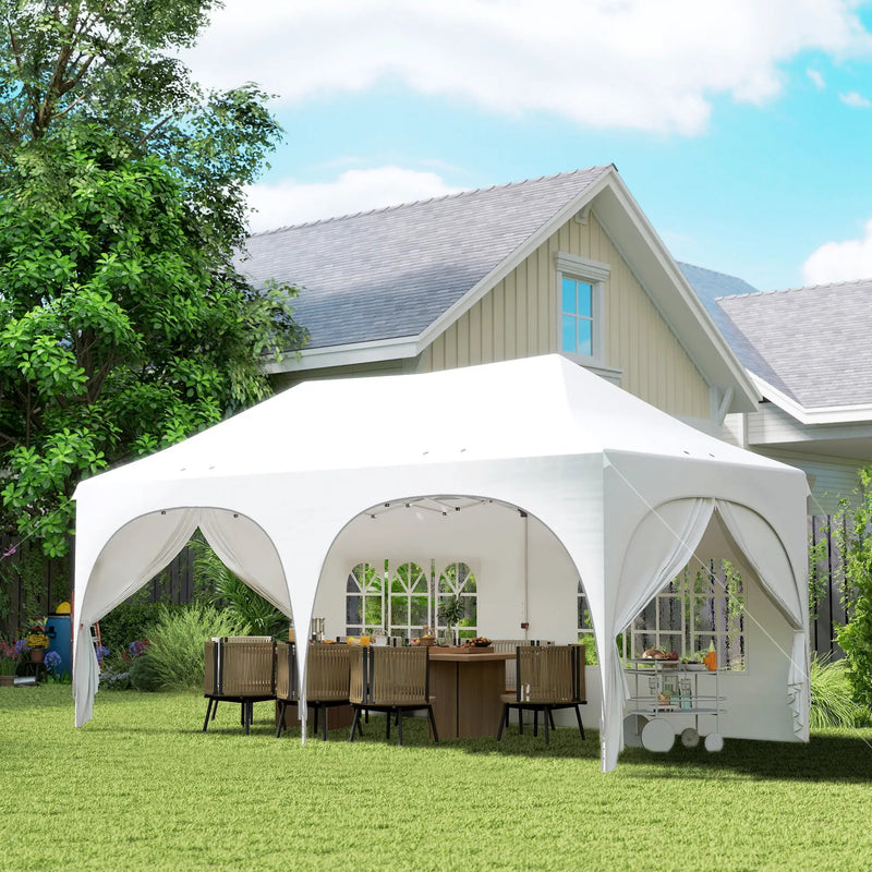 3x6m Pop Up Gazebo for Garden Parties And Events with Removable Sidewalls and UPF30+ Sun Protection Outsunny