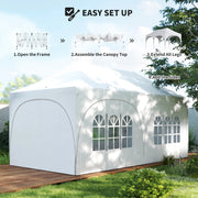 3x6m Pop Up Gazebo for Garden Parties And Events with Removable Sidewalls and UPF30+ Sun Protection Outsunny
