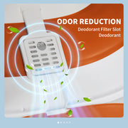 Foldable Cat Litter Tray with Lid Scoop and Deodoriser for Easy Cleaning, Orange