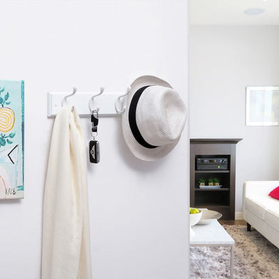 Songmics 4 Hook Coat Rack, White Songmics
