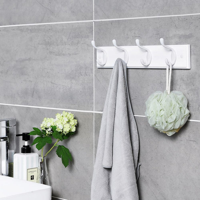 Songmics 4 Hook Coat Rack, White